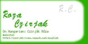 roza czirjak business card